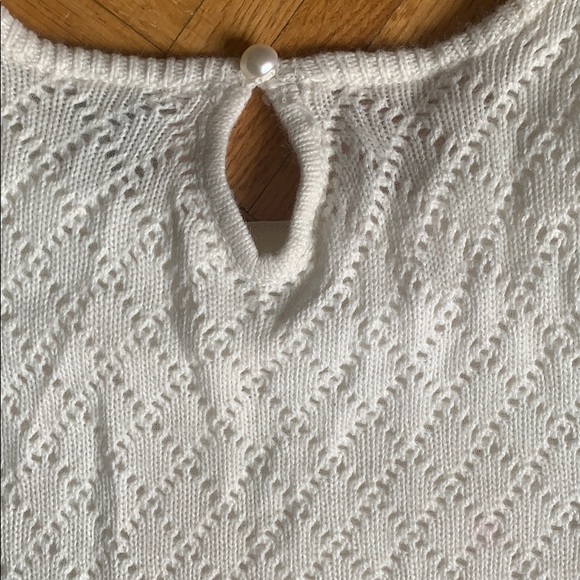 ASOS s/s knit beaded fringe hem top Size Medium - Picture 4 of 6